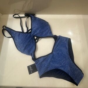 Sparkle Blue Cutout One-Piece active bodysuit, polewear, poledance, pole dance